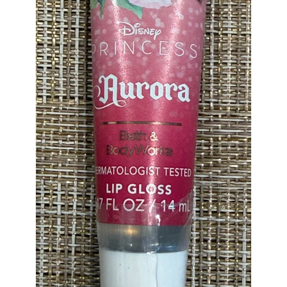 Bath & Body Works Disney Princess Aurora Lip Gloss‎ Pink 0.47oz New